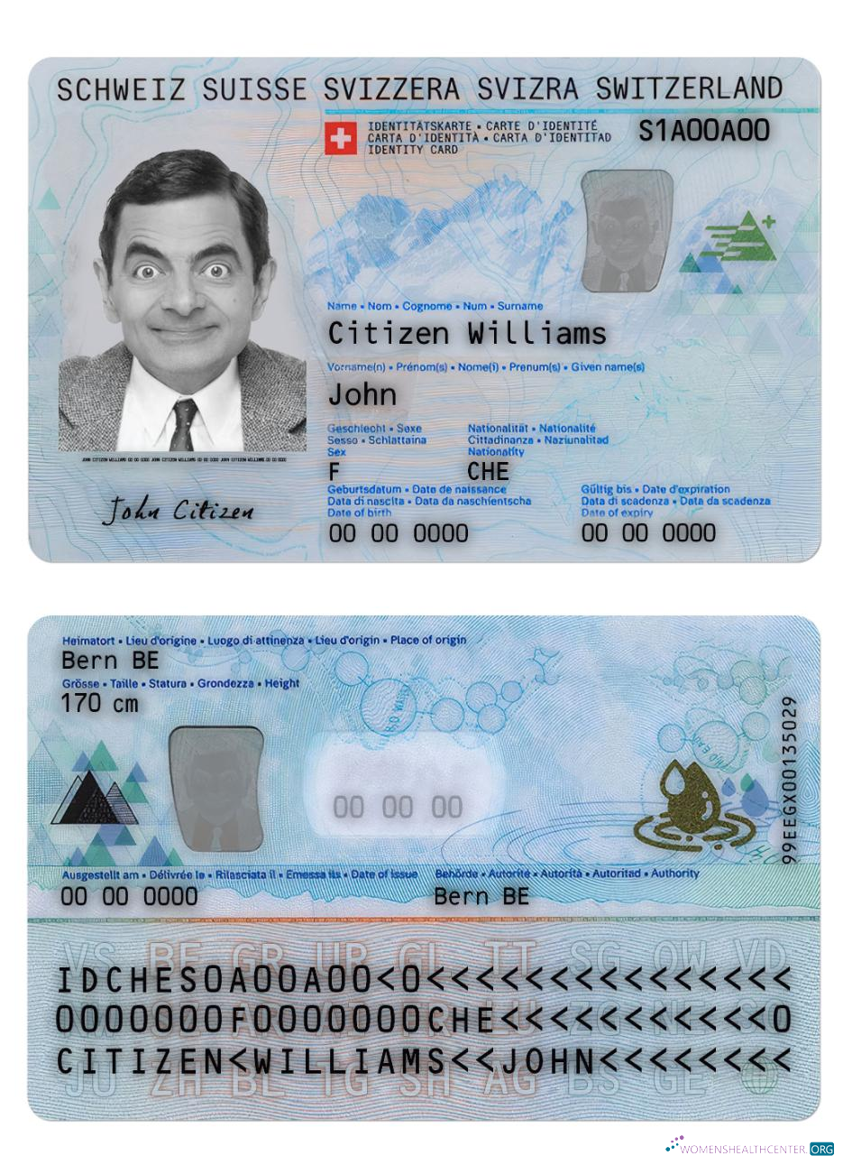 Download Switzerland ID card Photoshop template